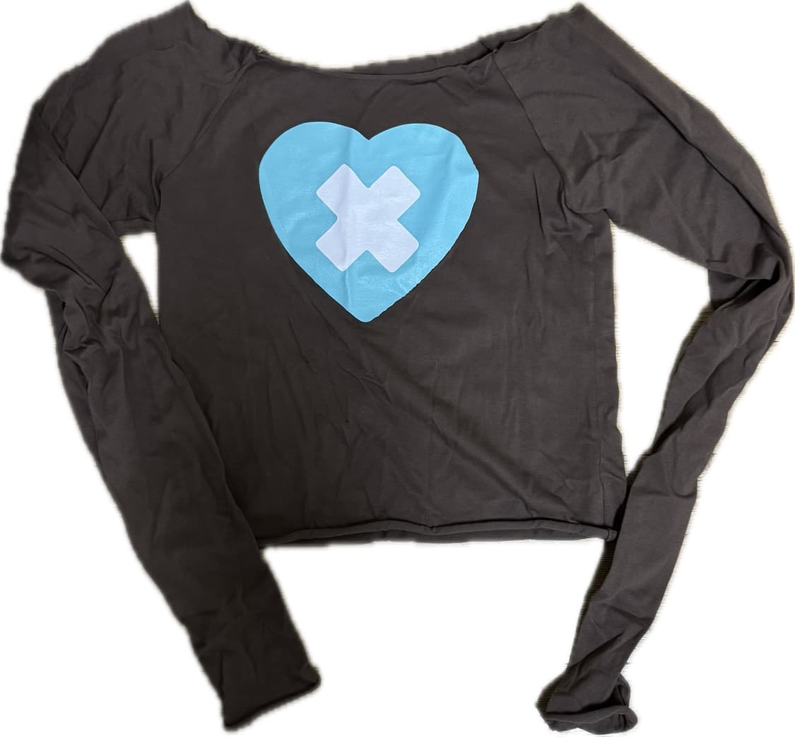 페어리 크로스하트 오프숄더 티셔츠 상품이미지3