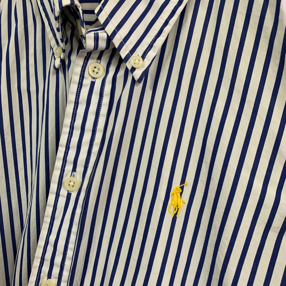 8 폴로랄프로렌 여성 커스텀핏 블루 핀스트라이프 블라우스 셔츠 상품이미지3