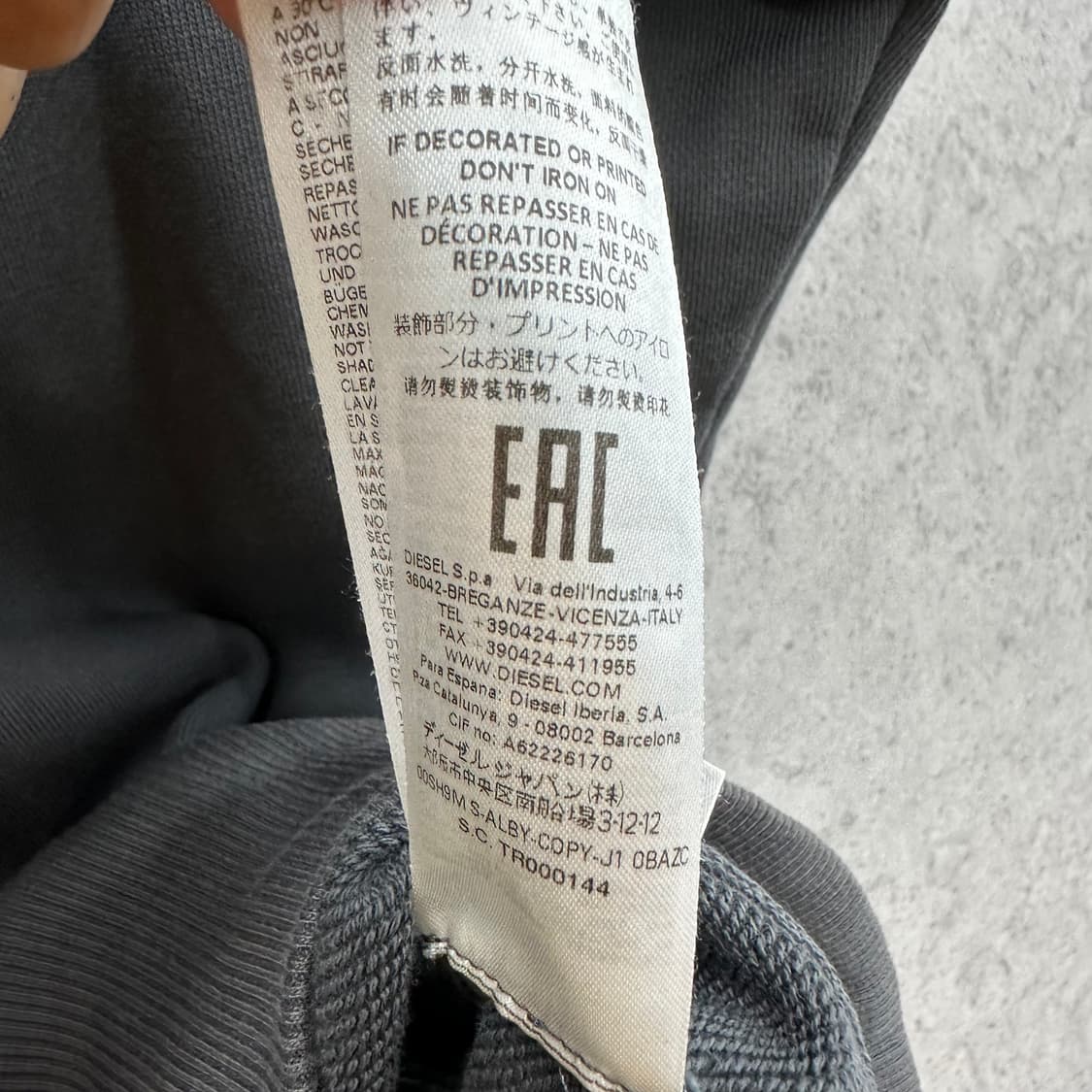 95~100 디젤 남자 루즈핏 후드티 상품이미지6