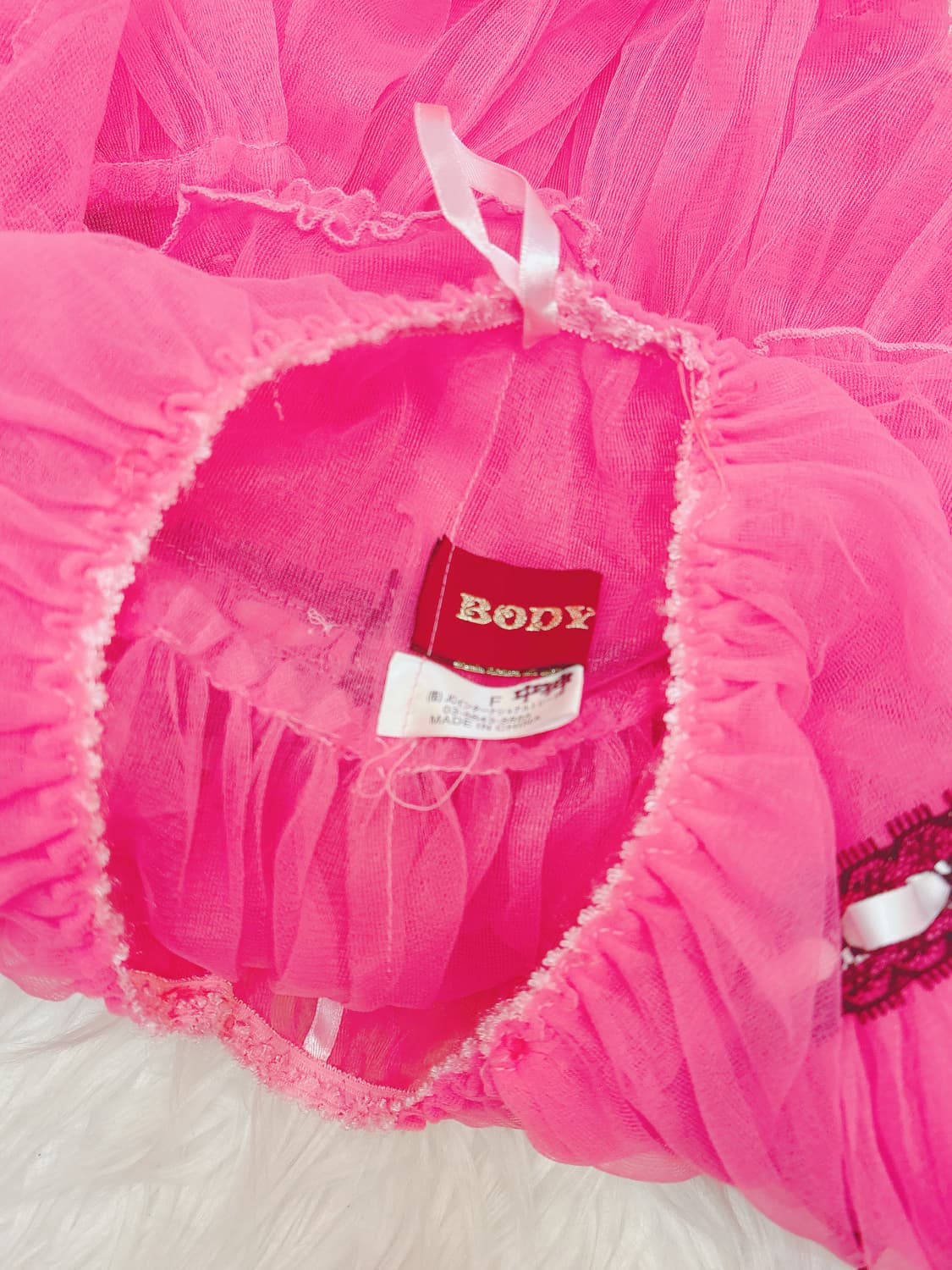 BODYLINE hotpink lace mini tutu skirt 상품이미지4