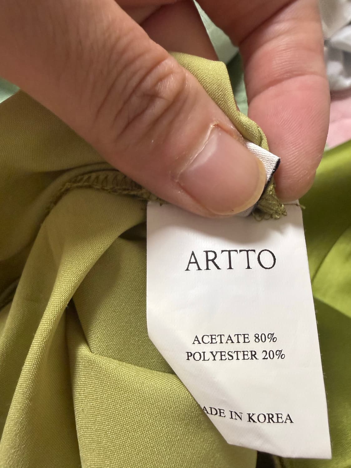 ARTTO 아르토 그린 새틴미니스커트 상품이미지5