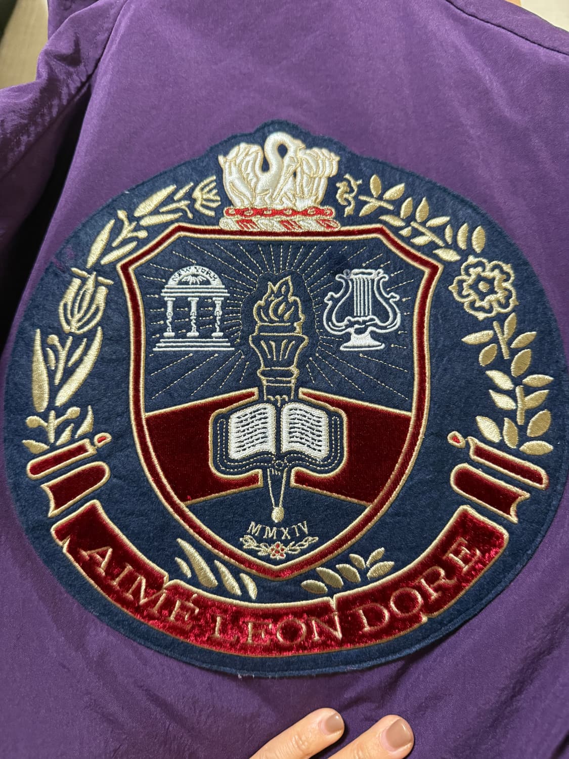 Aime leon dore 컬리지에이트팝오버 퍼플(패디드 아노락) 상품이미지3