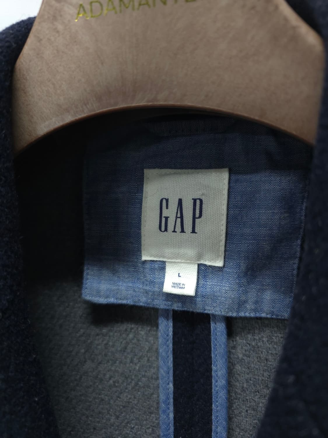 GAP(갭) 남성 네이비 보카시 싱글 울코트 상품이미지3