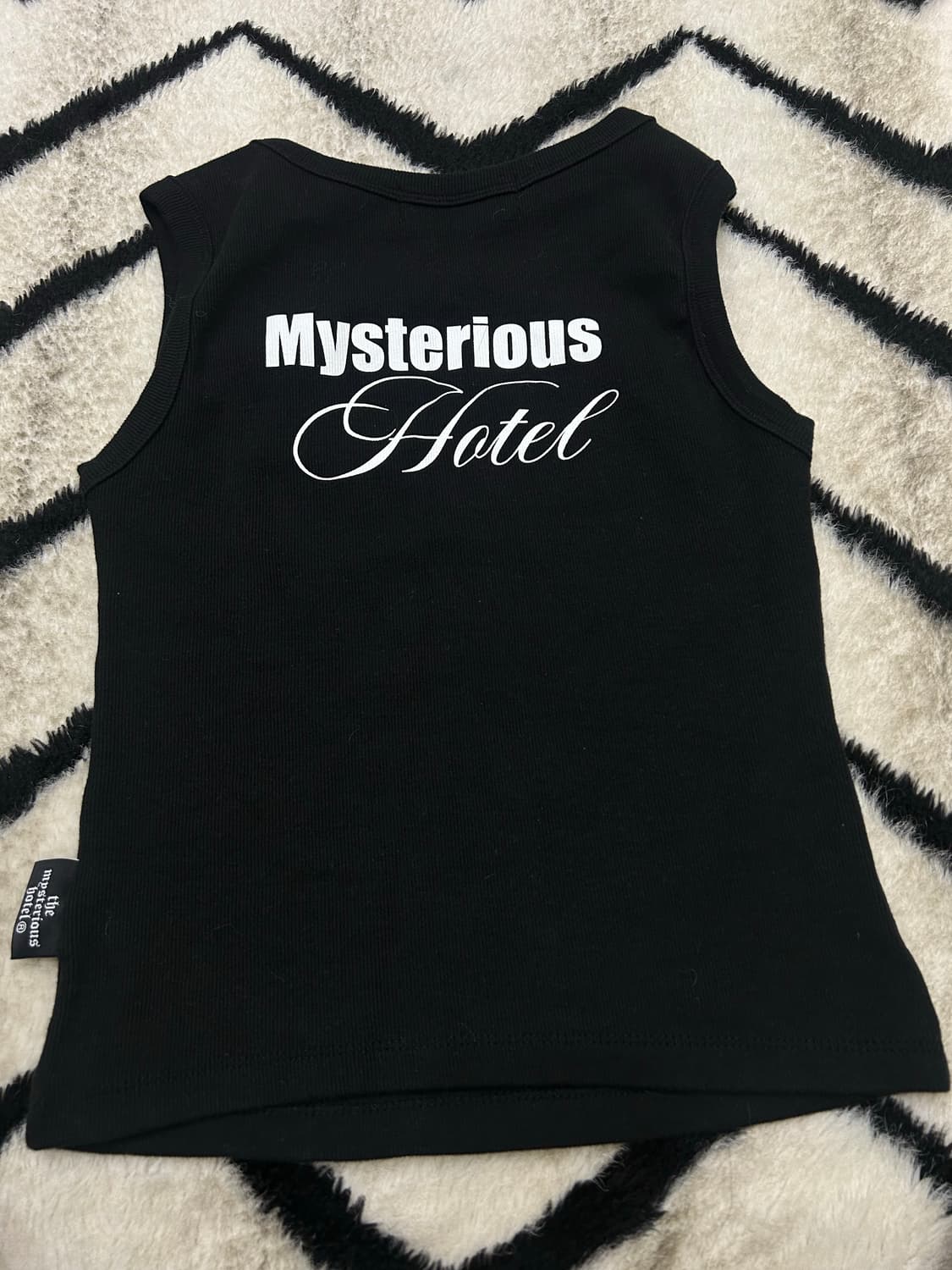 [os]더미스테리어스 호텔 코튼 나시/블랙 상품이미지2