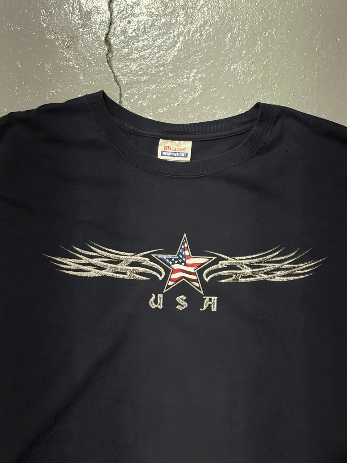 00s Hanes(헤인즈) 빈티지 USA 네이비 티셔츠 상품이미지2