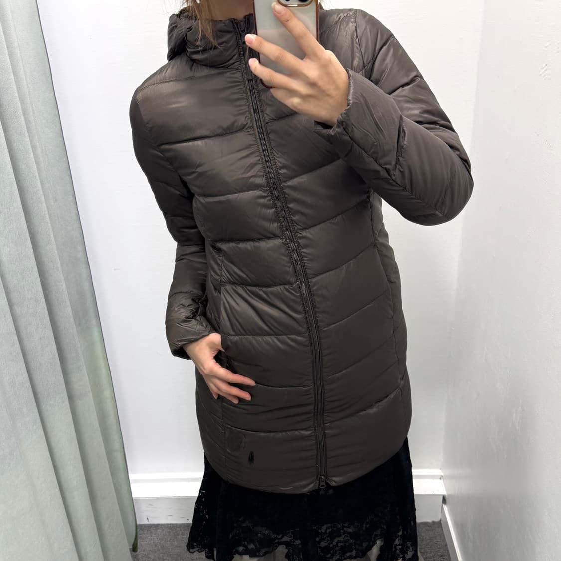 유니클로 브라운 여성 경량패딩 상품이미지3