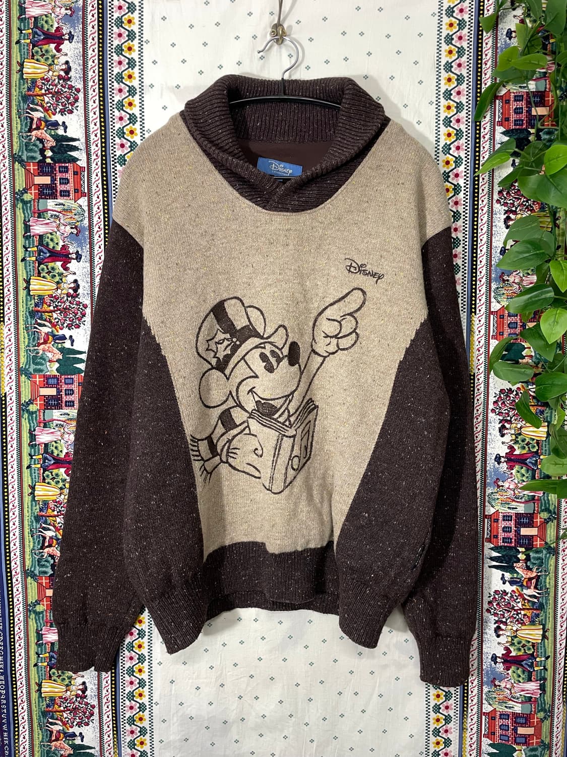 90s 디즈니 숄카라 울 니트 상품이미지1
