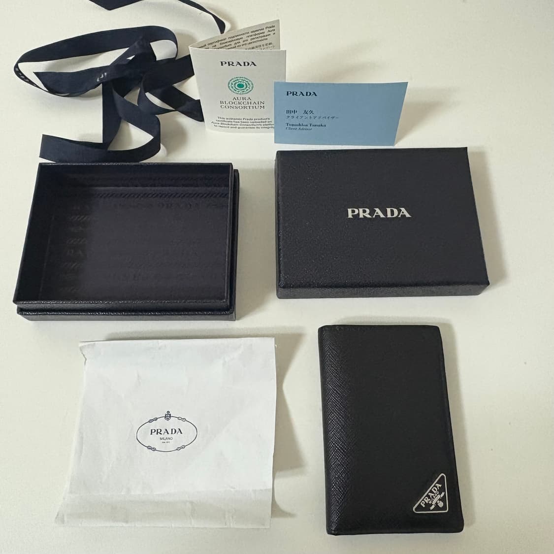 PRADA 프라다 2MC101 내장칩 사피아노 신형로고 카드 지갑 풀박스 상품이미지5