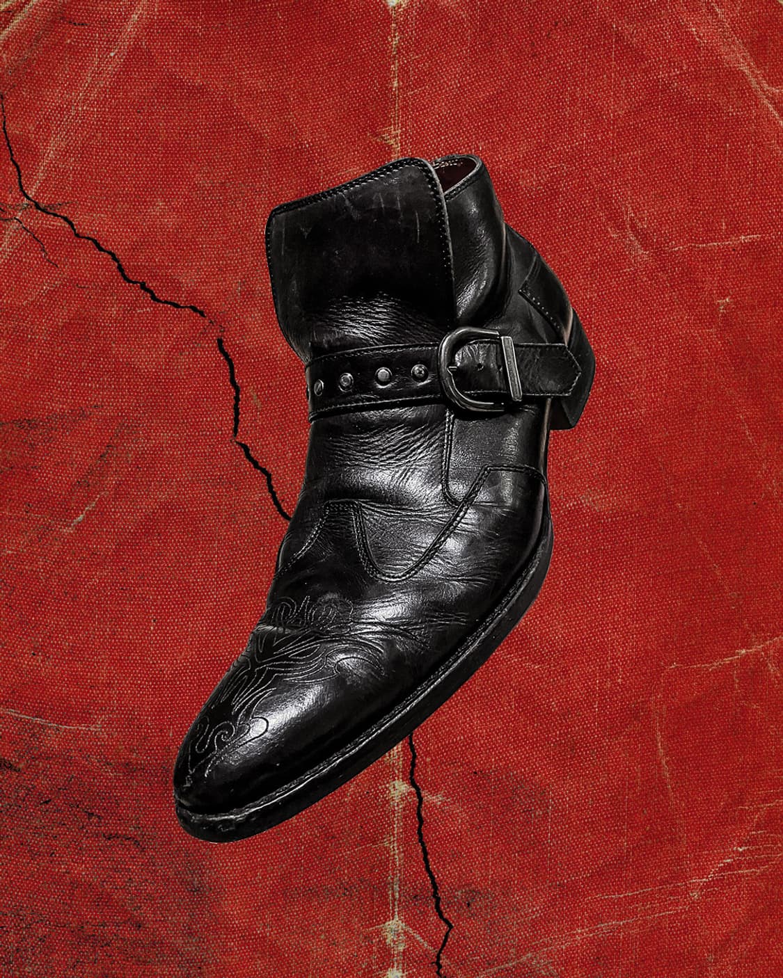 stefanorossi 00s 스테파노로시 롱노즈 스터드 벨티드 슈즈 상품이미지1