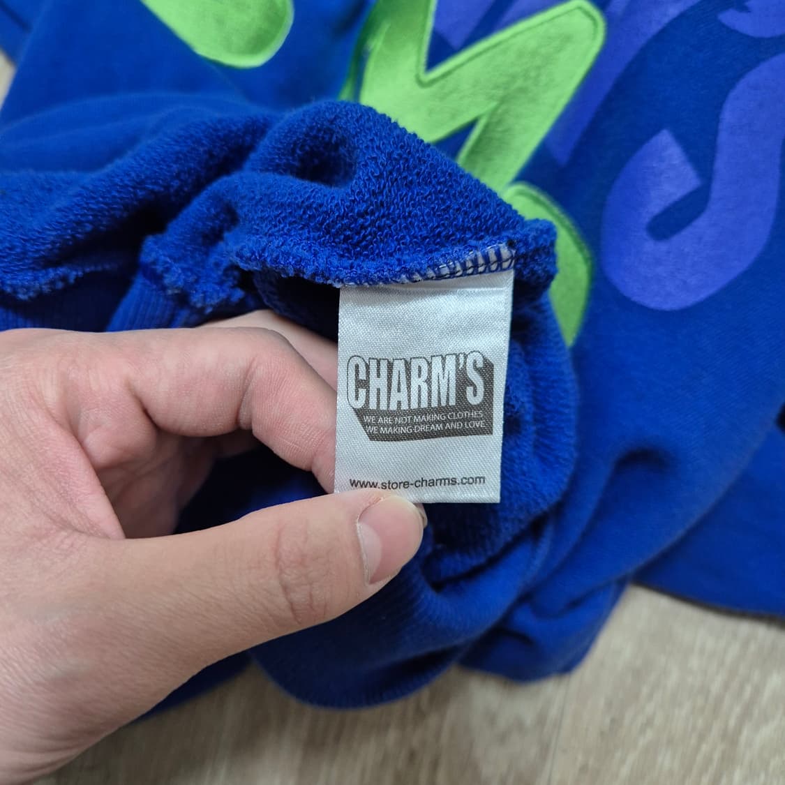 참스 빅로고 자수 후드티 상품이미지6