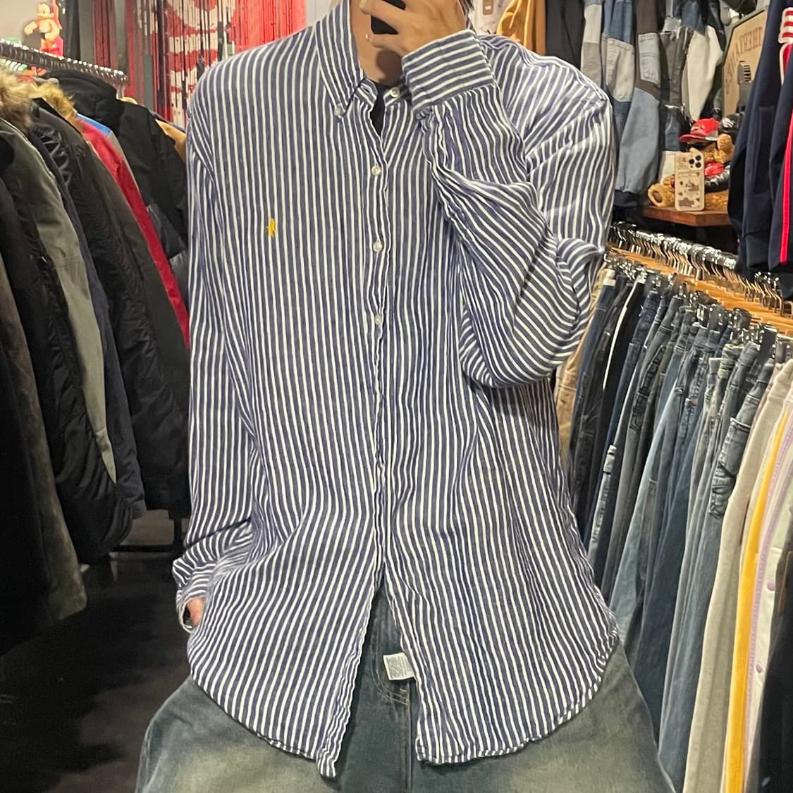 [IM] Polo 폴로 스트라이프 블루 긴팔셔츠 상품이미지3