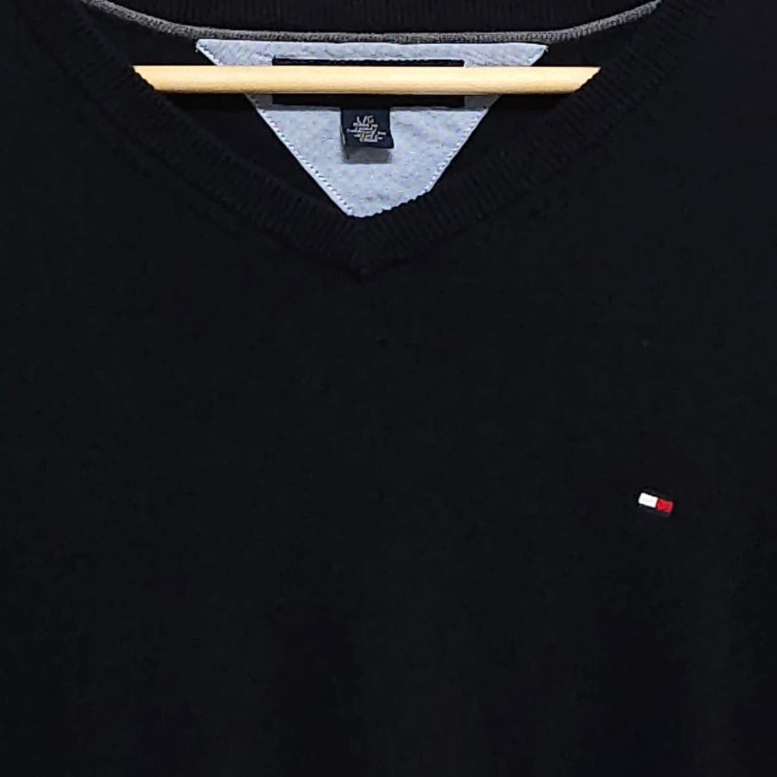 100~105)Tommy 타미 브이넥 니트 블랙 상품이미지2