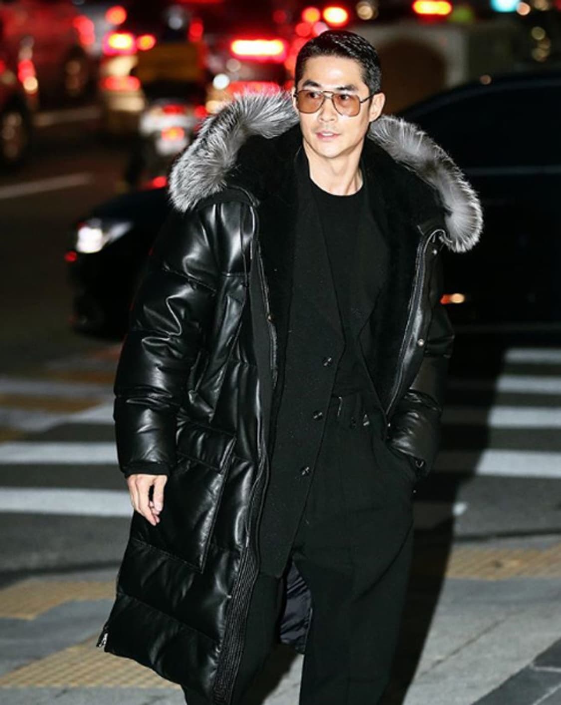 알레그리 천연 양가죽 + 구스다운 롱 패딩 블랙  (50, 민트급) 상품이미지8