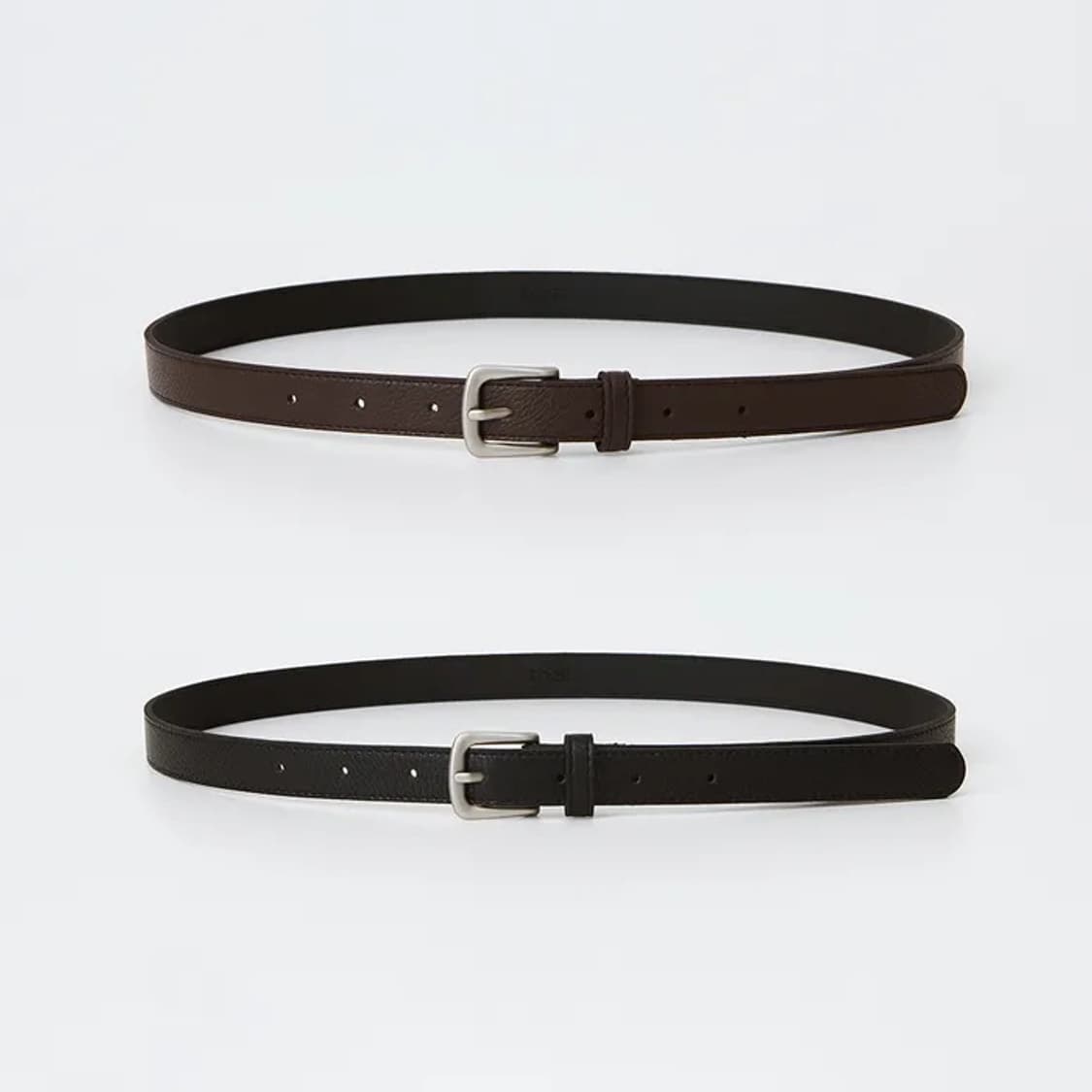 *해외출국으로 판매중단예정* 로에일 베이직 스퀘어 버클 벨트 블랙 상품이미지1