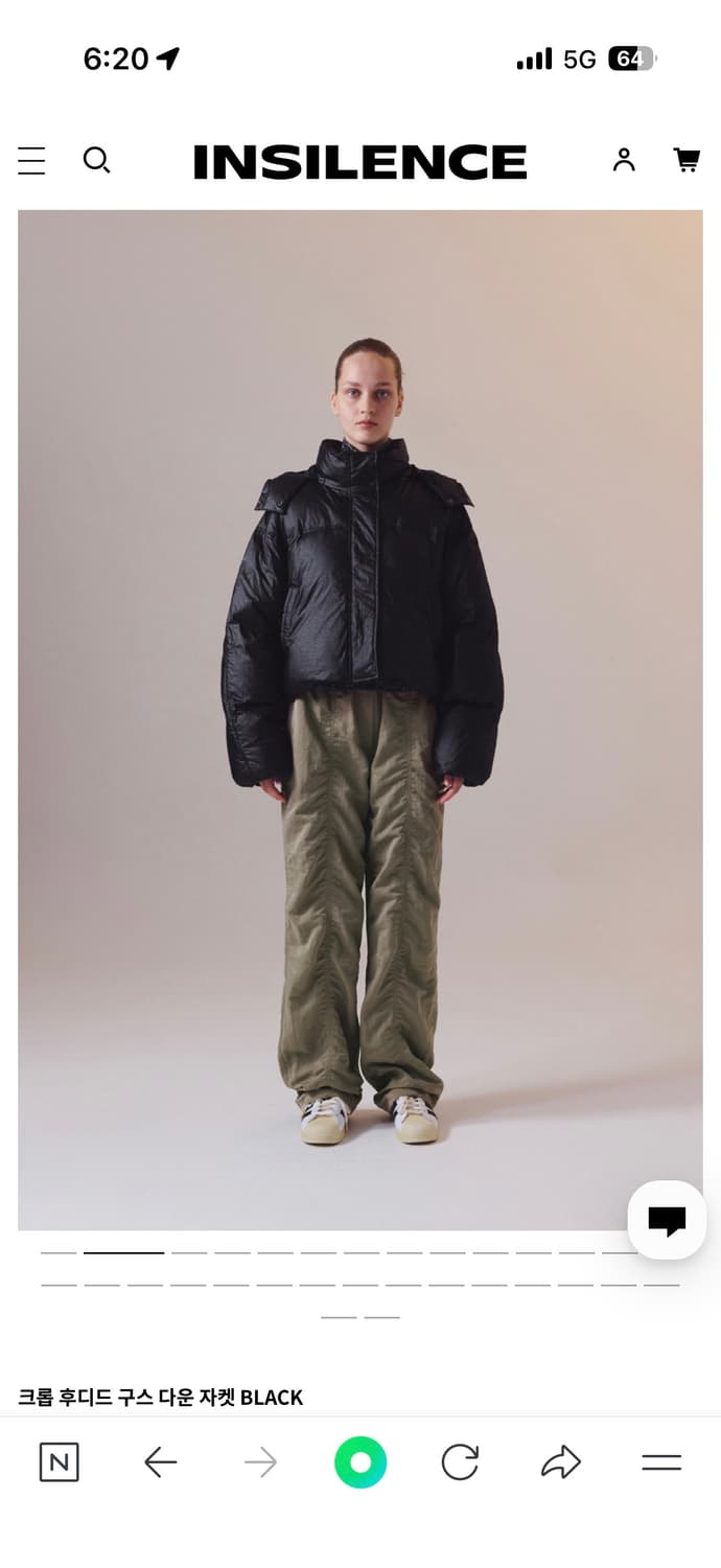 인사일런스우먼 크롭 후디드 패딩 상품이미지2