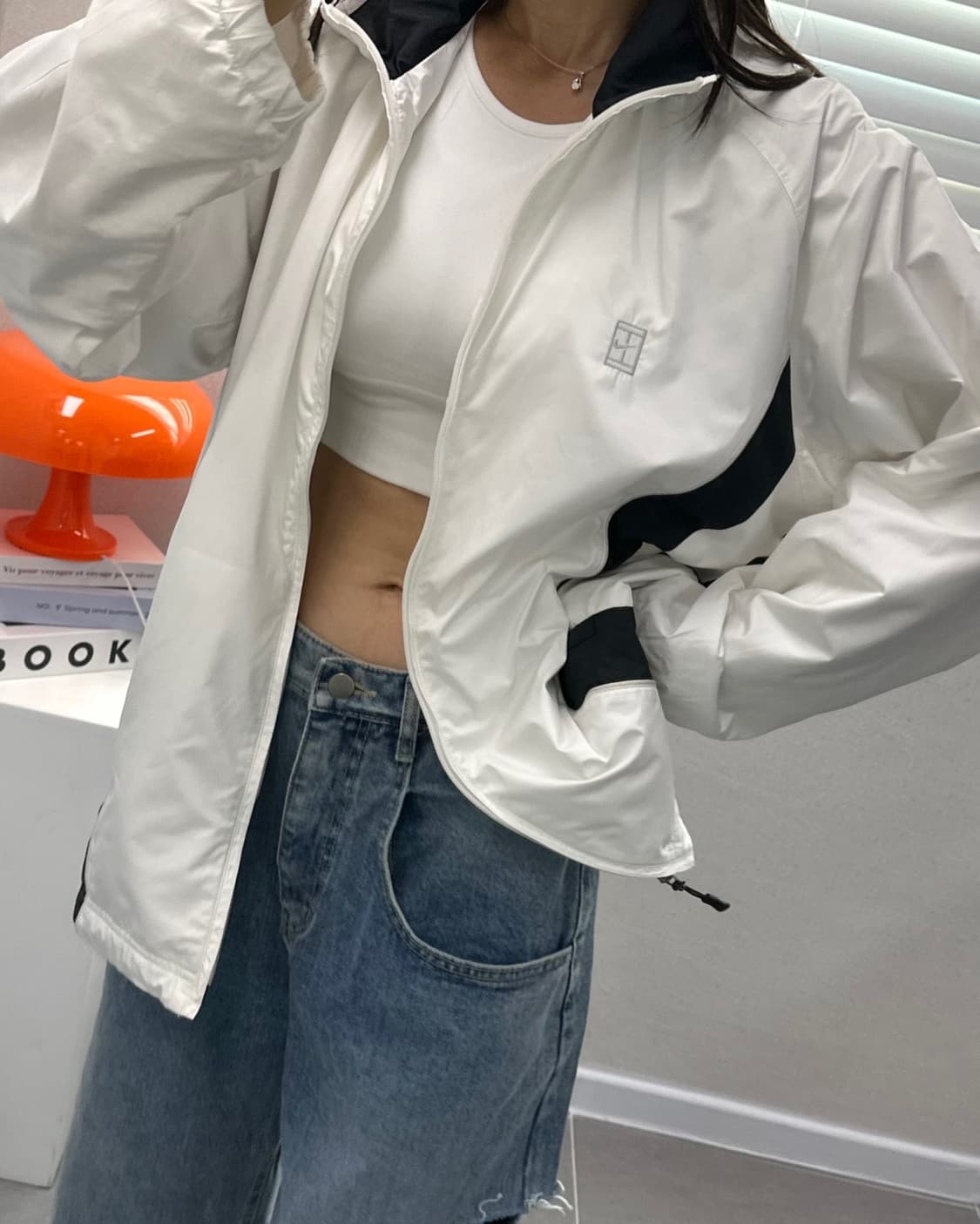 (L)00'S 나이키 화이트 바람막이-M734 상품이미지9
