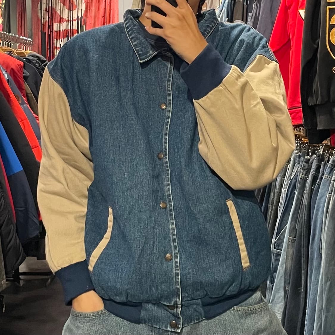 [IM] VTG 빈티지 데님 바시티 자켓 상품이미지1