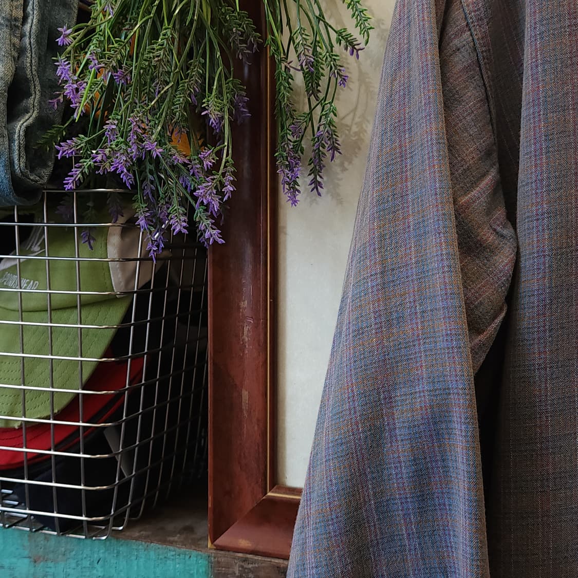 60s 프랑스 워크셔츠 가드너 빈티지 셔츠 라이트 퍼플 롱 튜닉 셔츠 L 상품이미지7