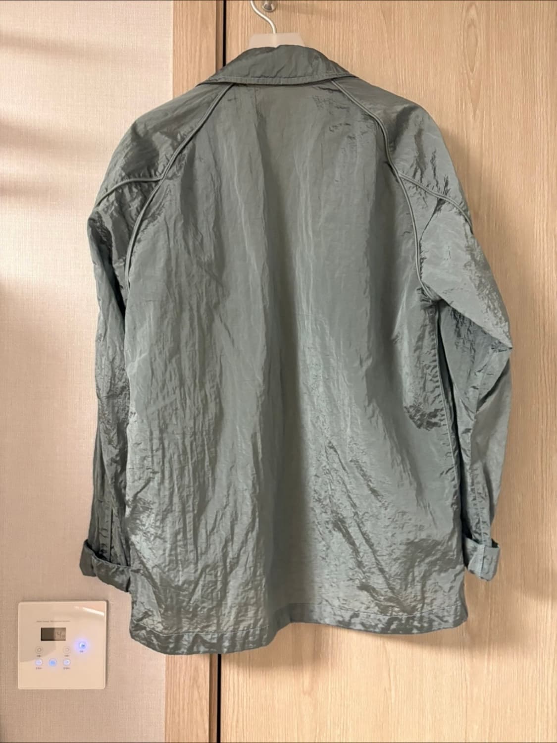 스톤 나일론 메탈 가먼트 다이드 패커블 오버셔츠자켓 아쿠아 상품이미지3