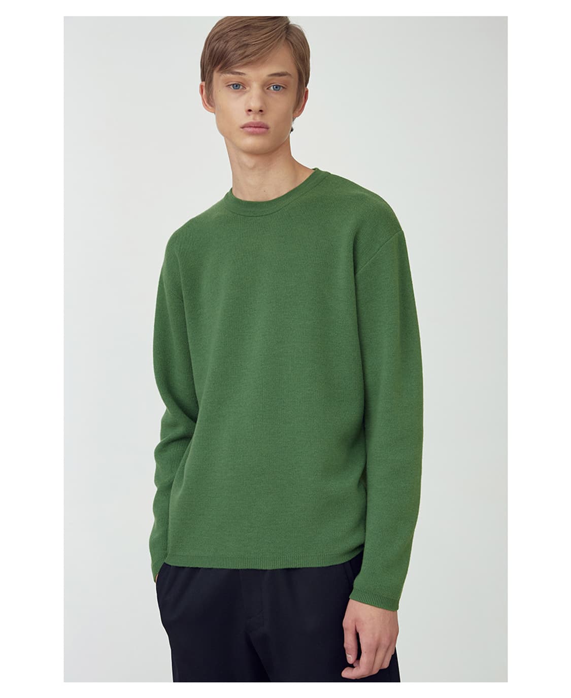 쿠어 울 니트 그린 L사이즈 새상품 상품이미지5