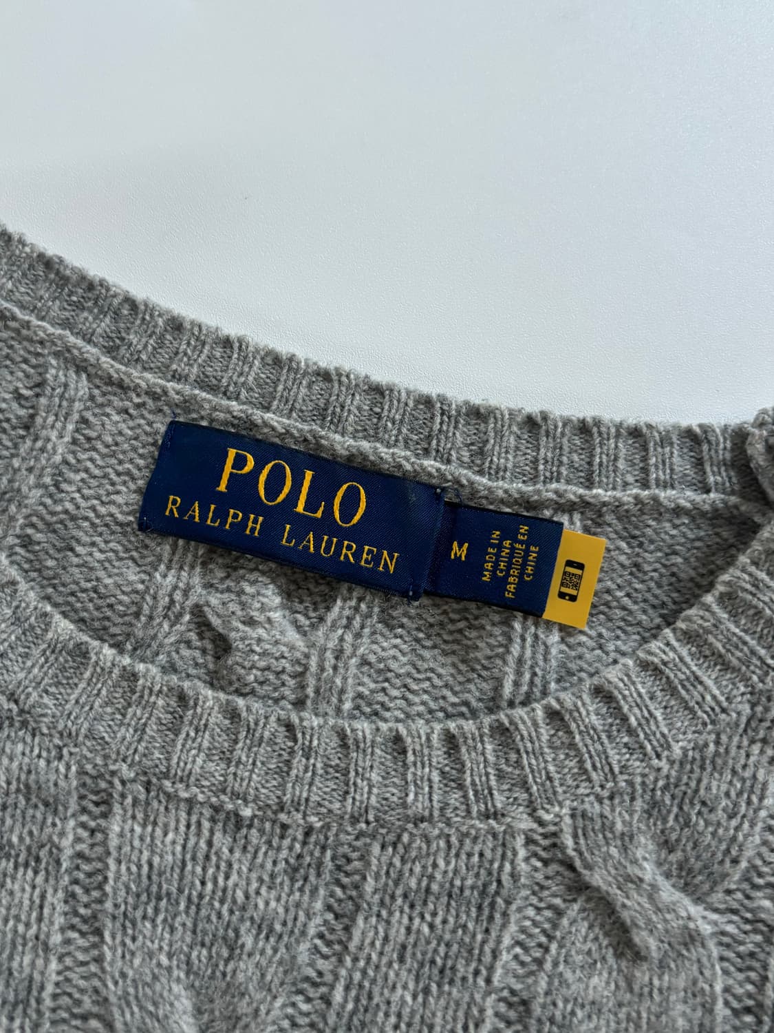 Polo 폴로 랄프로렌 신형 큐알 그레이 케이블 니트 상품이미지5