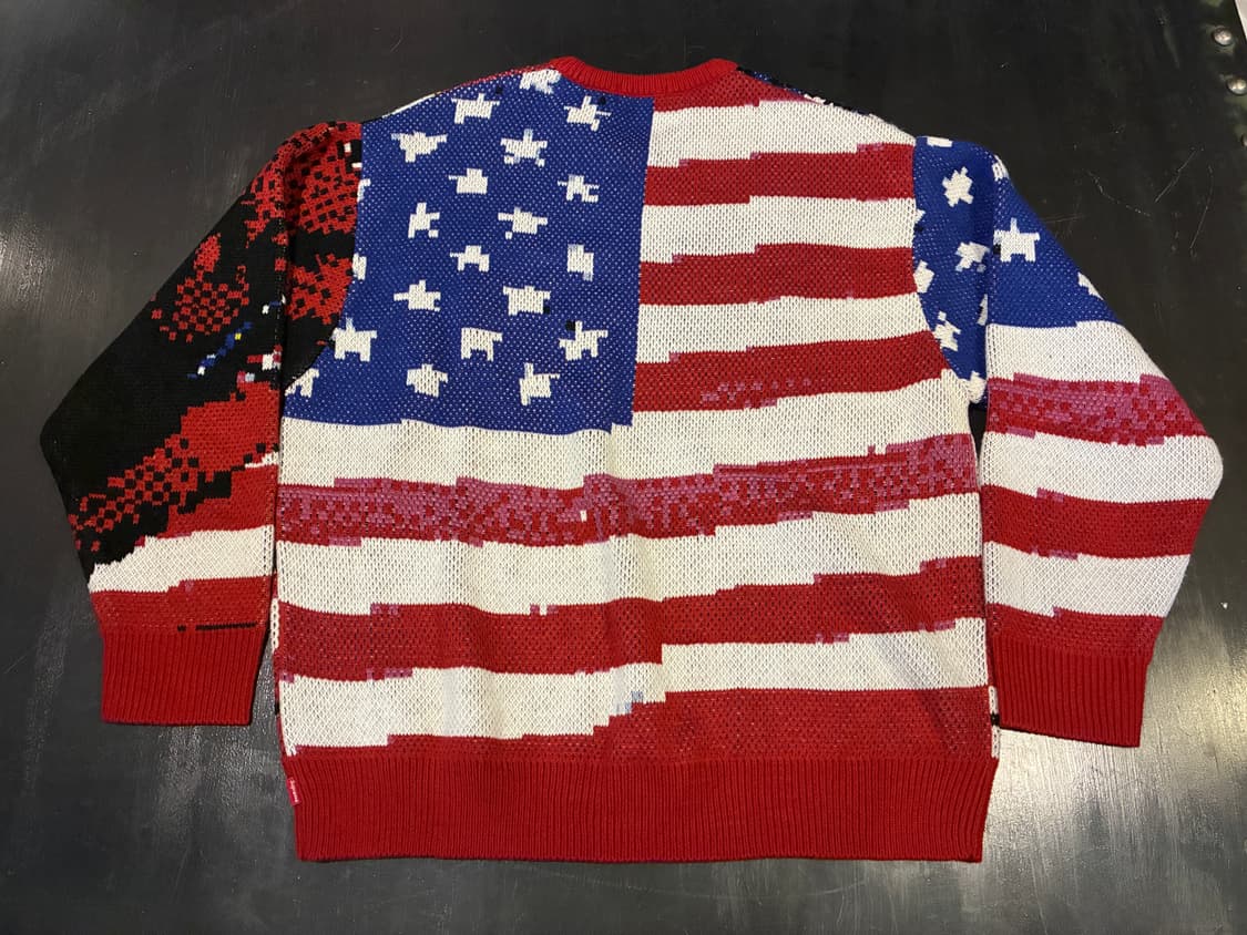L) 슈프림 디지털 플래그 스웨터 성조기 상품이미지7