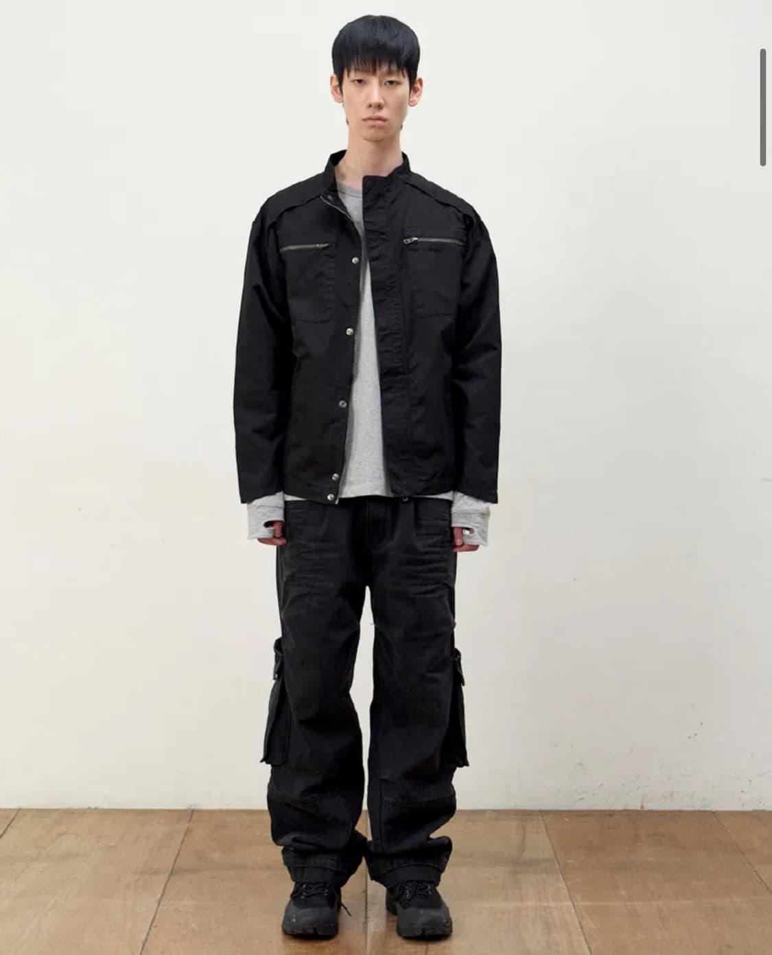 Etce ZIPPER POCKET MIL JACKET (BLACK) 상품이미지2