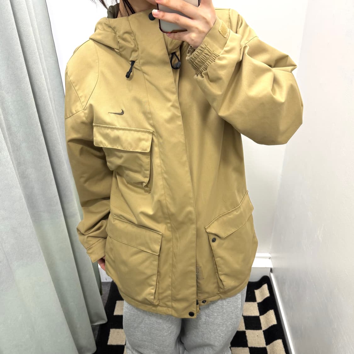 나이키 베이지 드라이핏 투웨이 후드 자켓 상품이미지2