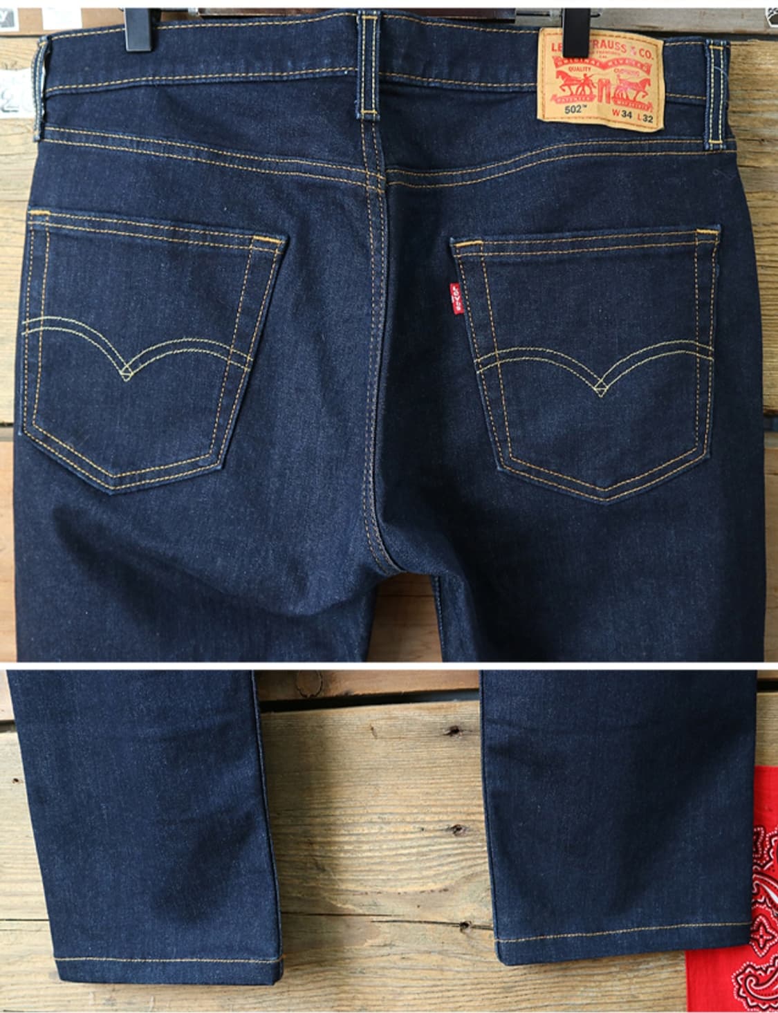 
LEVIS 리바이스 502 진청 인디고 데님 34사이즈 기장92 상품이미지5