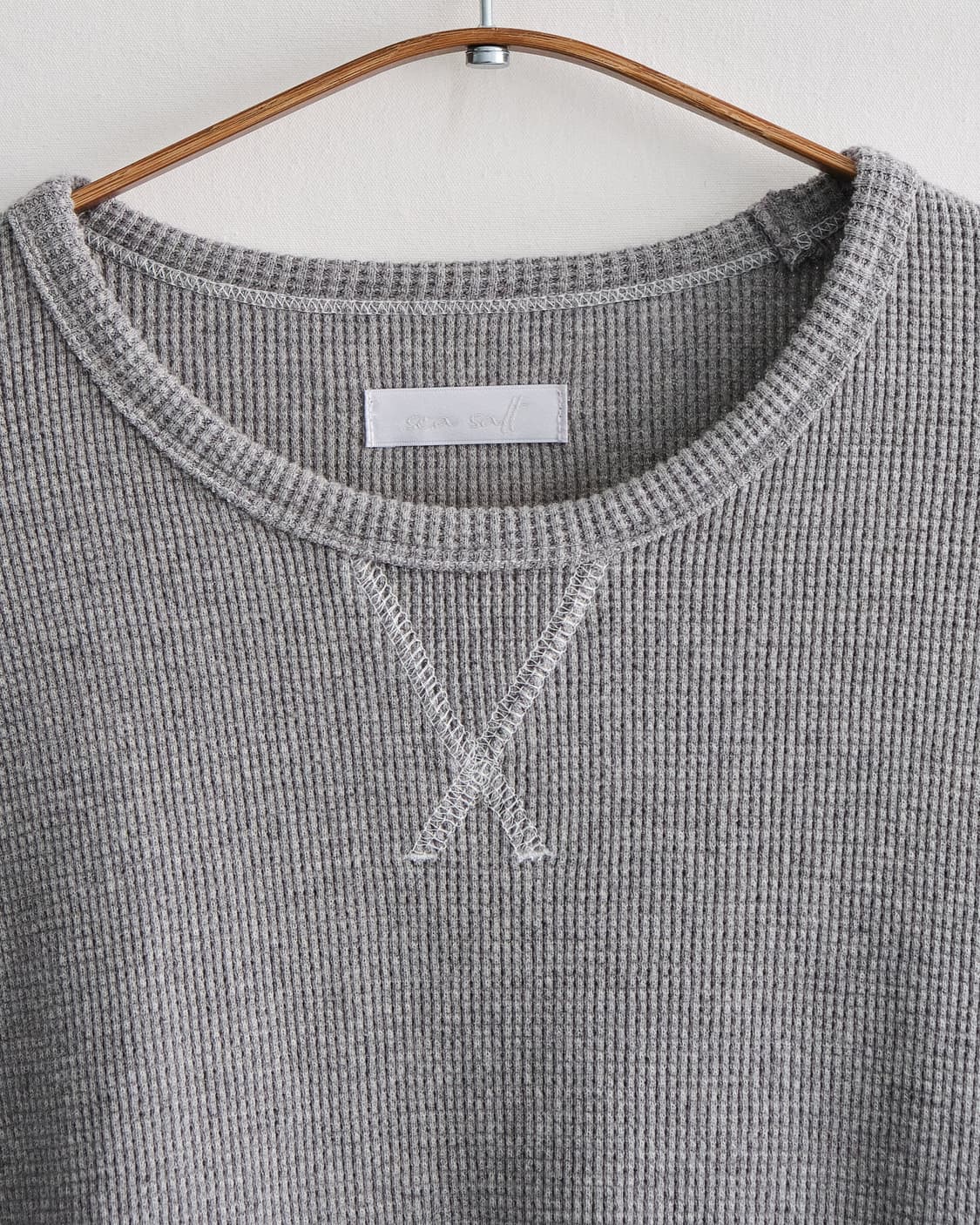 씨솔트 와플 립 롱슬리브 그레이 상품이미지2