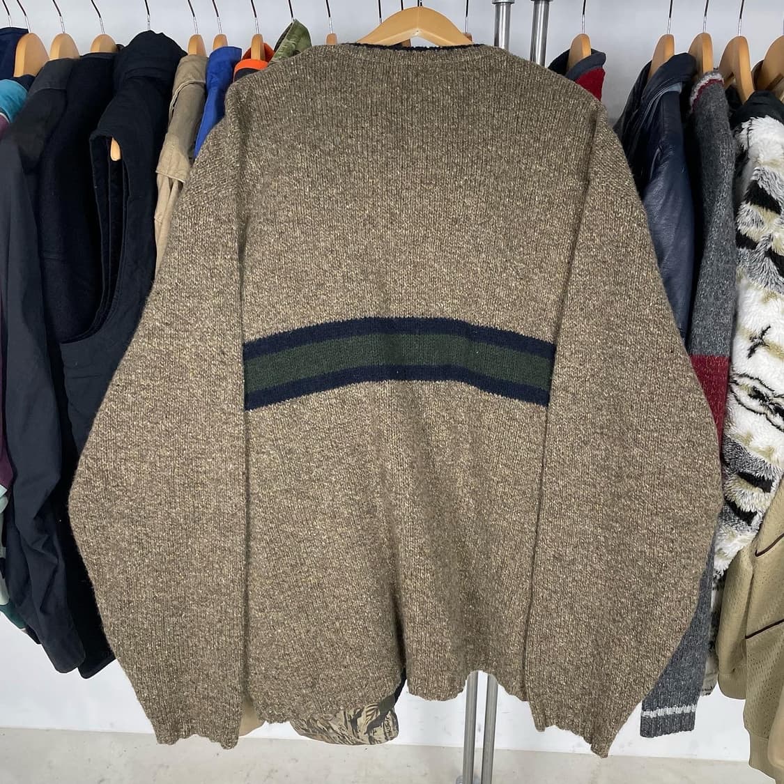 1990s USA 에디 바우어 보카시 브이넥 니트 상품이미지5