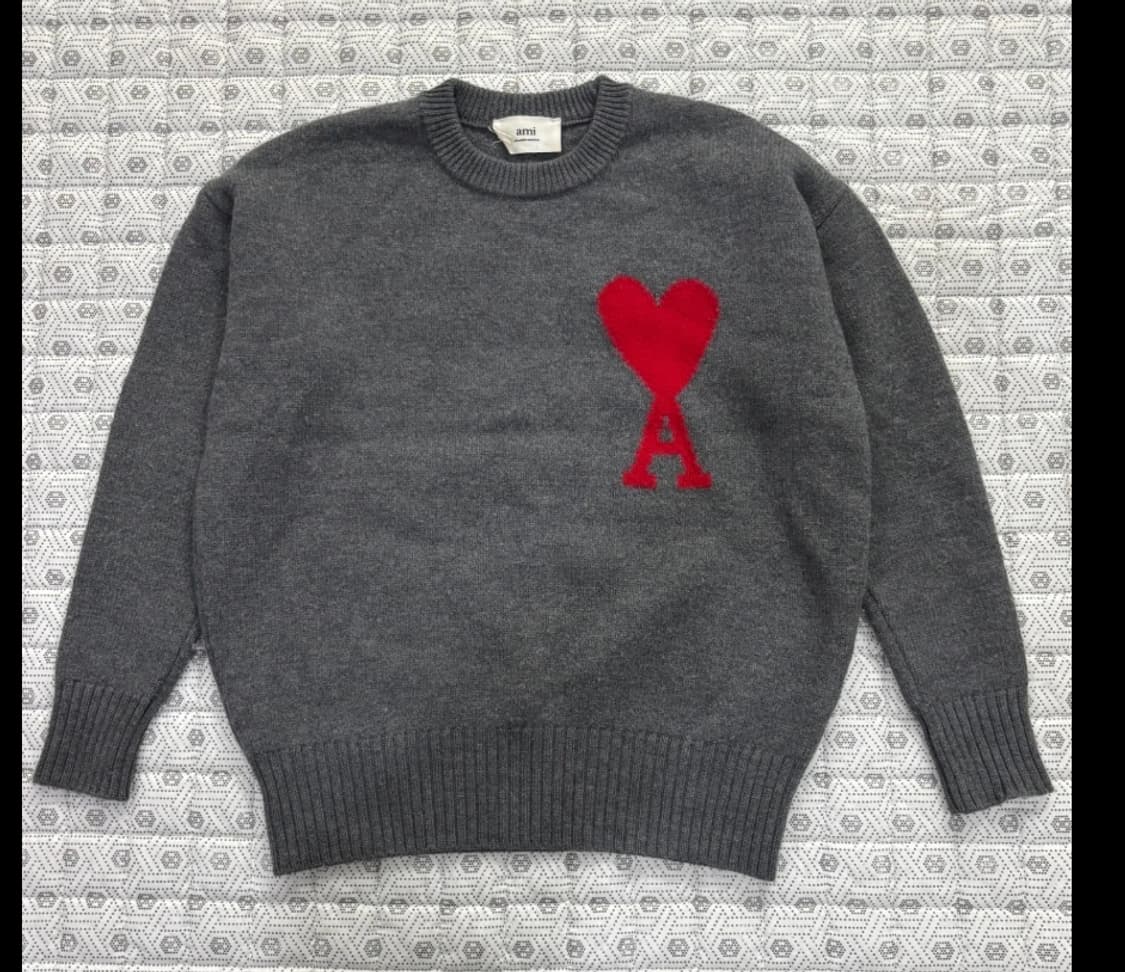 아미 AMI 빅하트 인타르시아 니트 그레이 ~F 상품이미지2