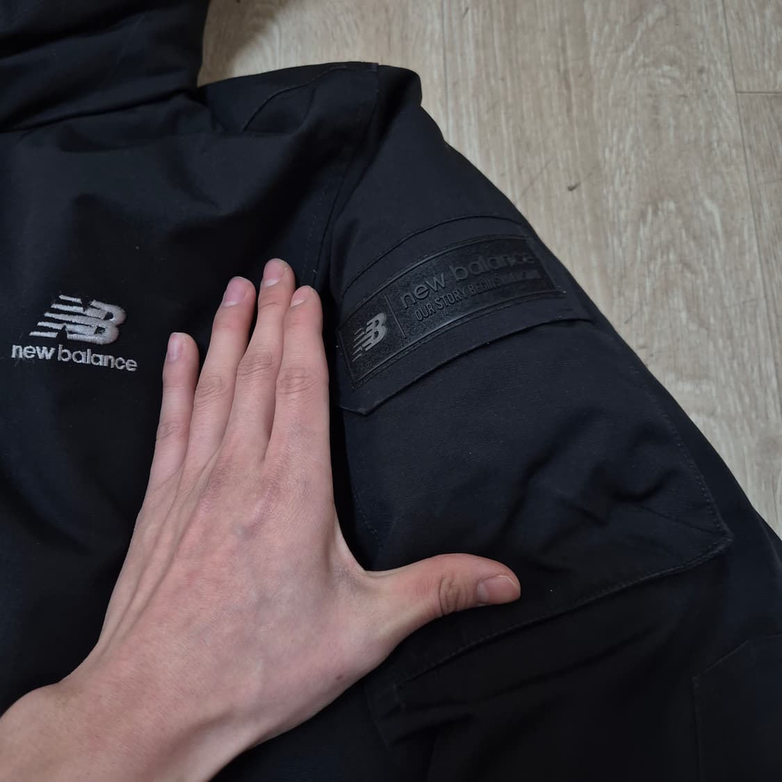 뉴발란스 사이드포켓 덕다운 후드 패딩 점퍼 L(95) 상품이미지4
