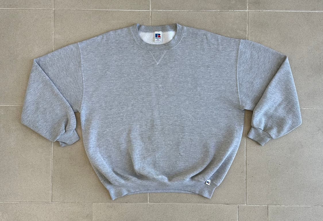 90s 빈티지 러셀 스웻셔츠 그레이 XXL USA 상품이미지1