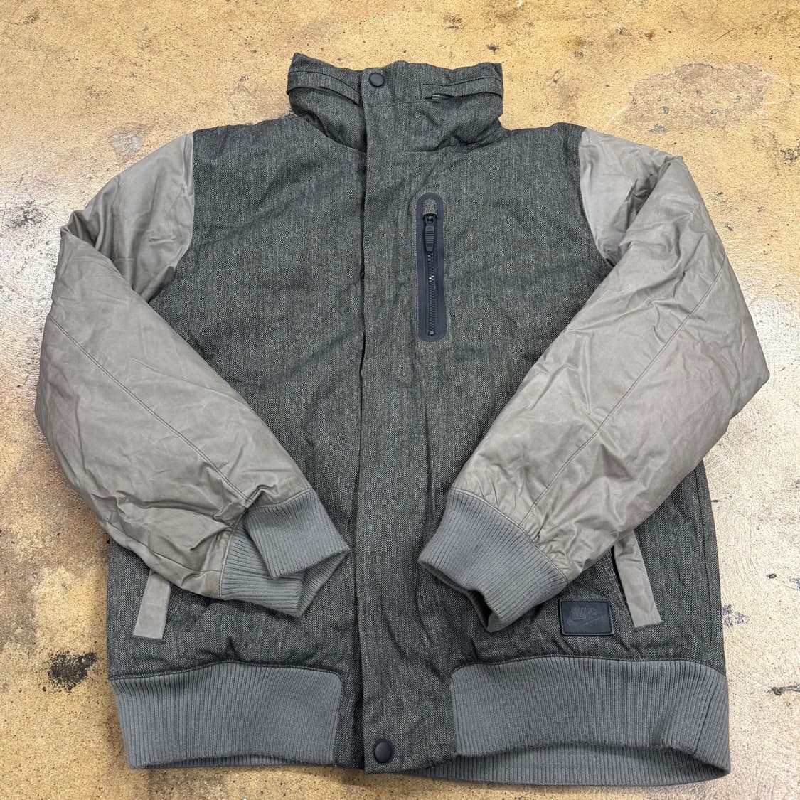 [정품/M] 나이키 그레이 배색 봄버 자켓 b15 상품이미지2