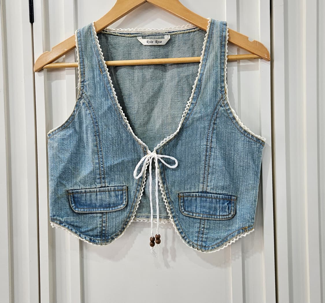 데님 레이스 베스트 상품이미지1