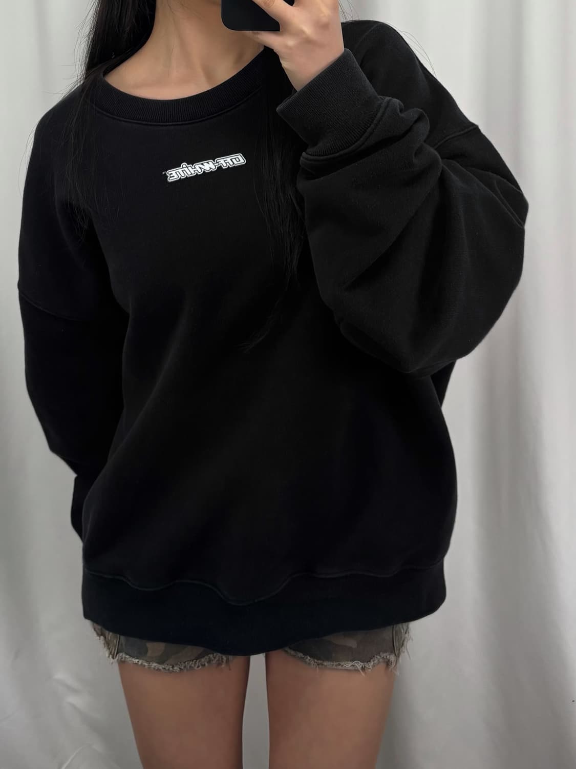 오프화이트 블랙 마커 애로우 맨투맨 상품이미지2