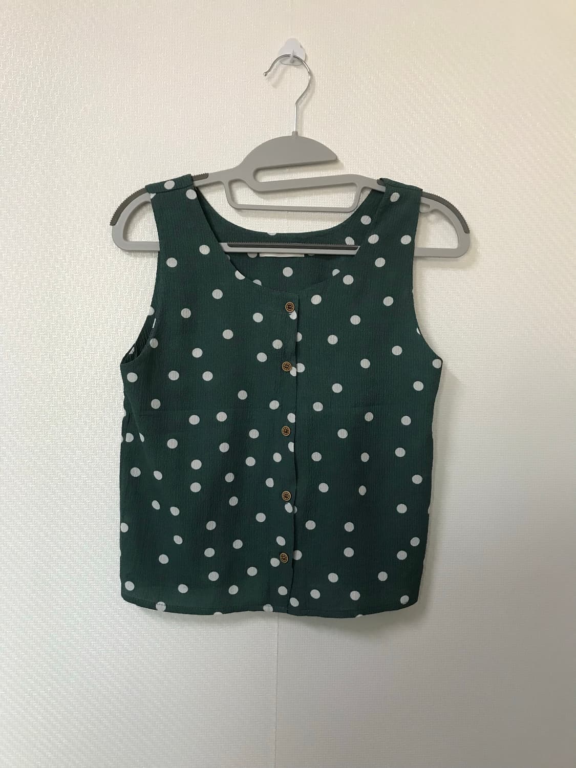vintage dot green sleeveless 상품이미지4