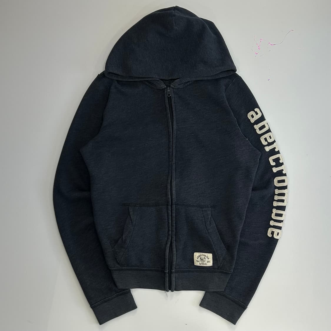 Abercrombie  아베크롬비 사이드로고 네이비 후드집업 상품이미지3