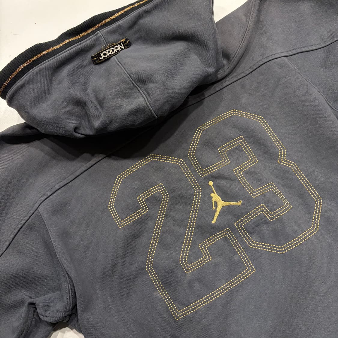 [M] 조던 23 빅로고 후드집업 그레이 B450 상품이미지8