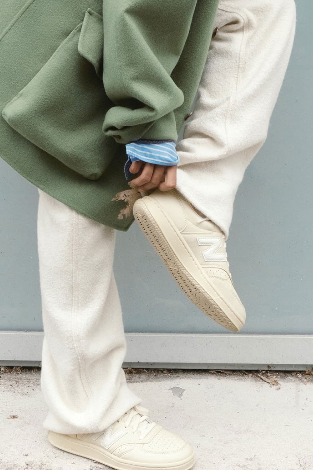 뉴발란스 x 오라리 T500 빈티지 아이보리 크림 290(M11) 상품이미지4