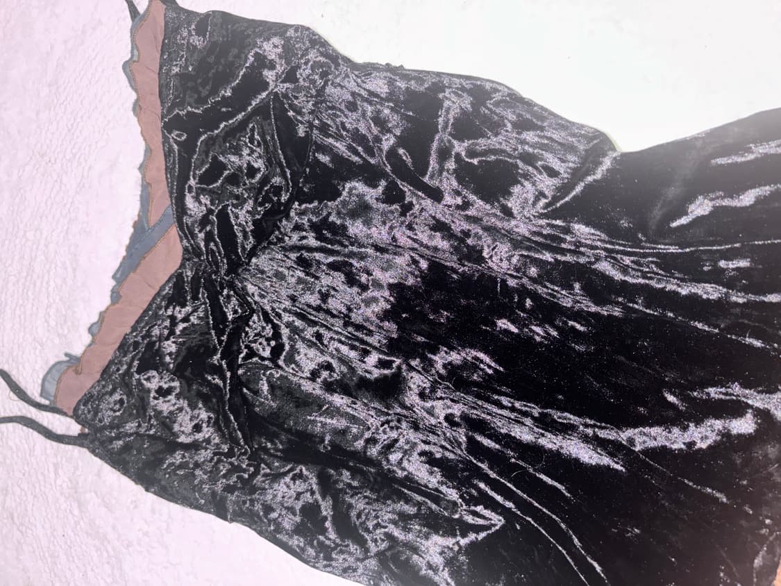 벨벳 빈티지 블랙 슬립 레이어드 원피스 긱시크 모리 펑크 상품이미지2