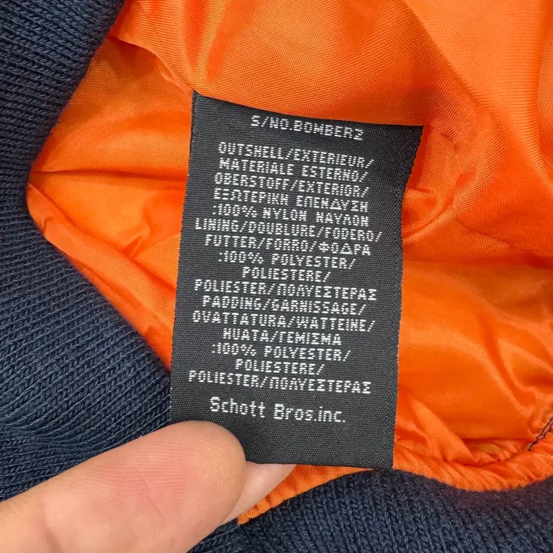 L SCHOTT 쇼트 퀼팅 MA-1 블루종 자켓  상품이미지7