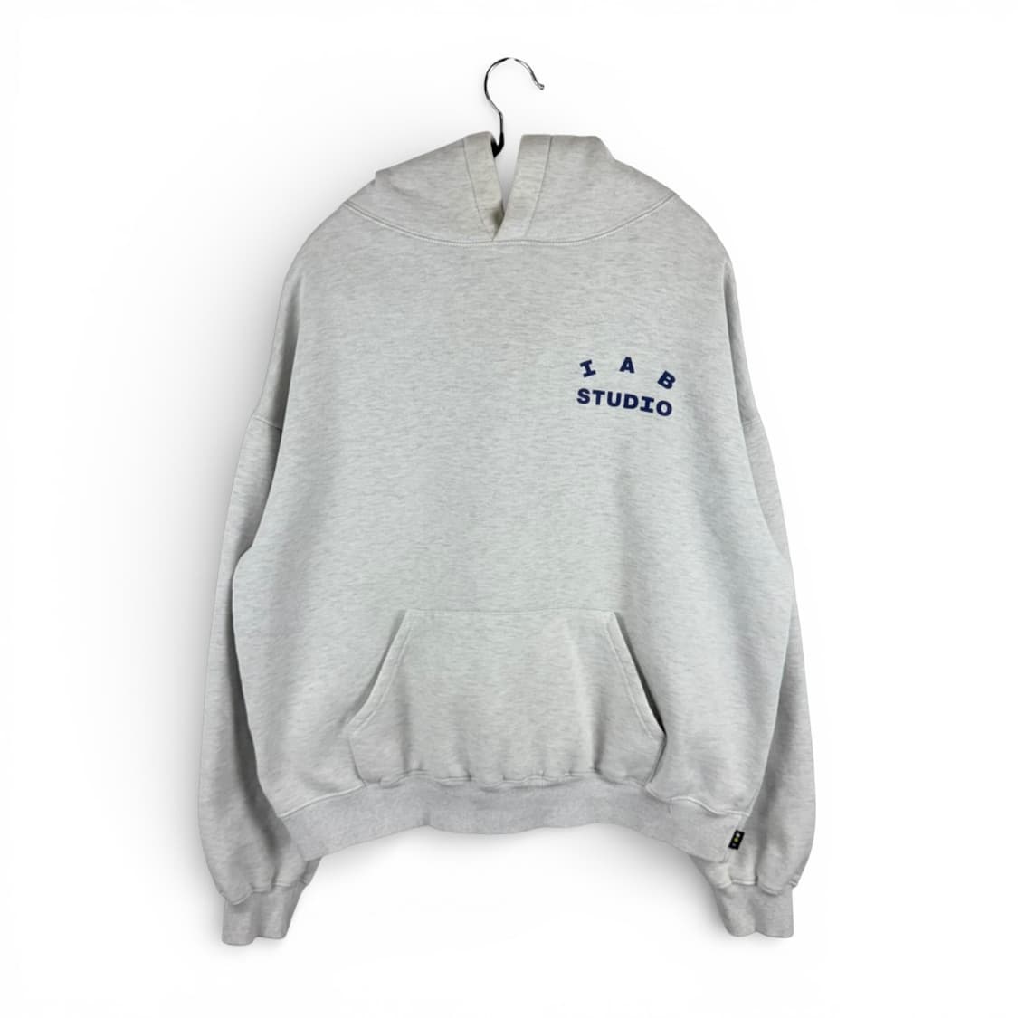 (L) 아이앱스튜디오 로고 프린팅 후드 티 라이트그레이 상품이미지1