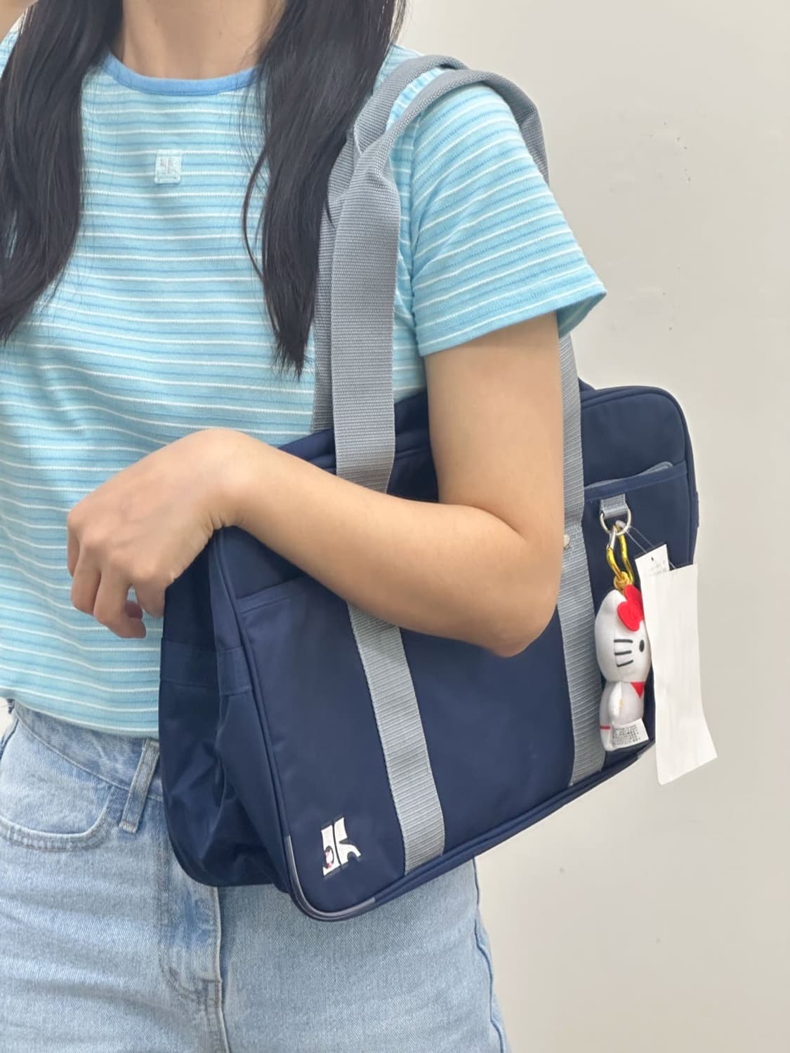 courreges / 꾸레쥬 스카이블루 스트라이프 반팔 티셔츠  상품이미지9