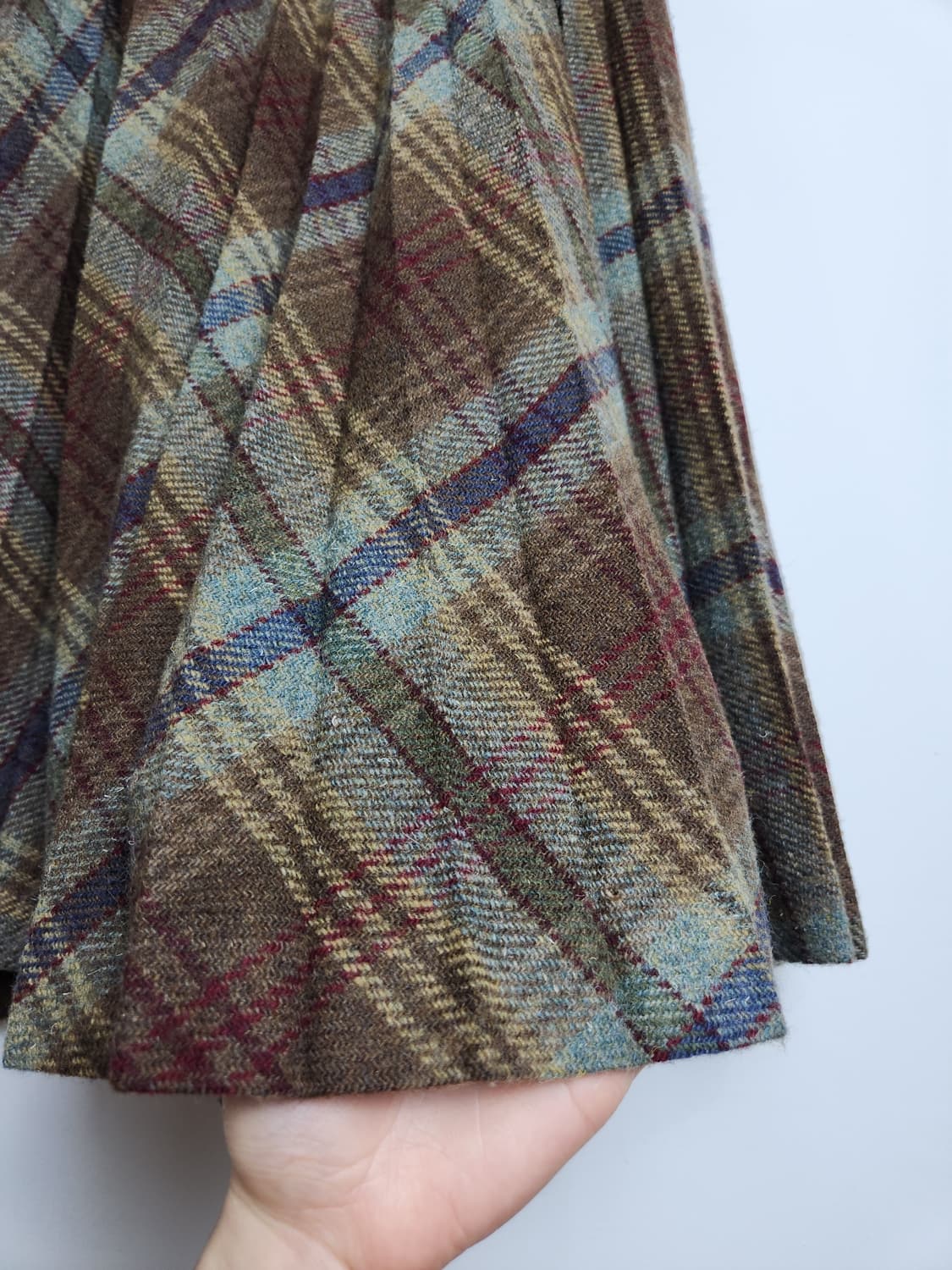 체크 플리츠 울 스커트 상품이미지9