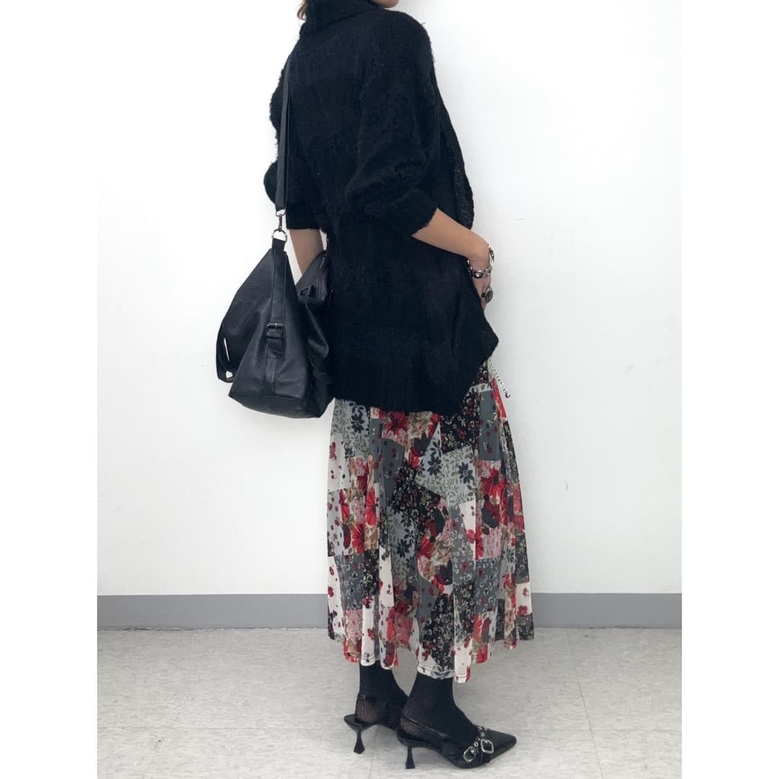 빈티지 네이비 스트라이프 퍼 가디건 상품이미지4