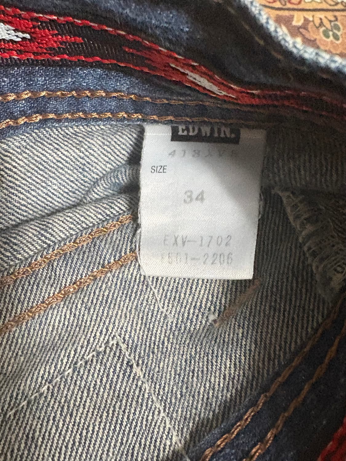 에드윈 남성 워싱 데님 청바지 34 상품이미지3