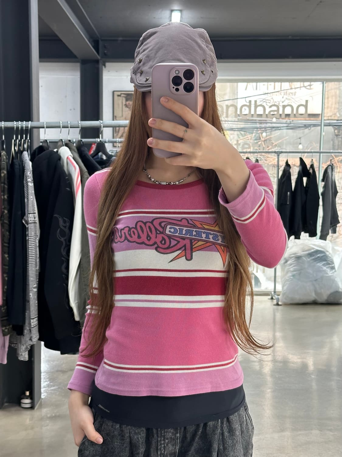 히스테릭글래머 스타 스트라이프 롱슬리브 상품이미지1