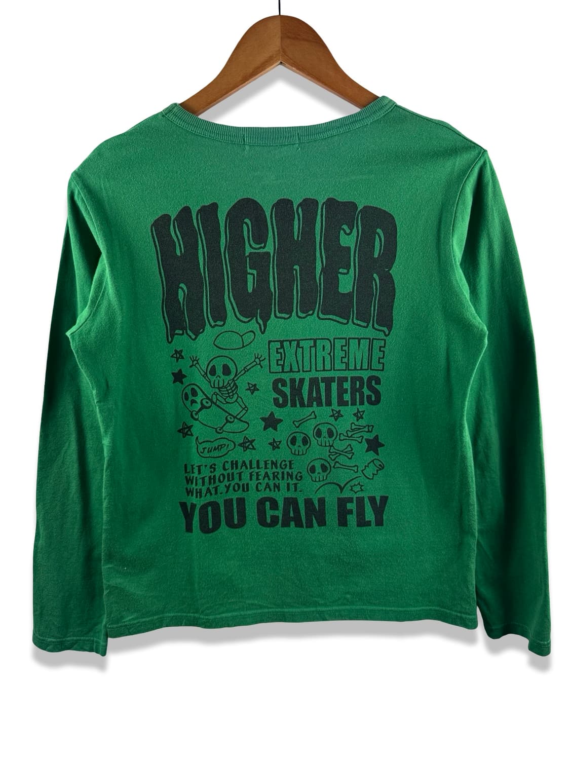 JPN 키치 스컬 딱붙 롱슬리브3076 상품이미지2